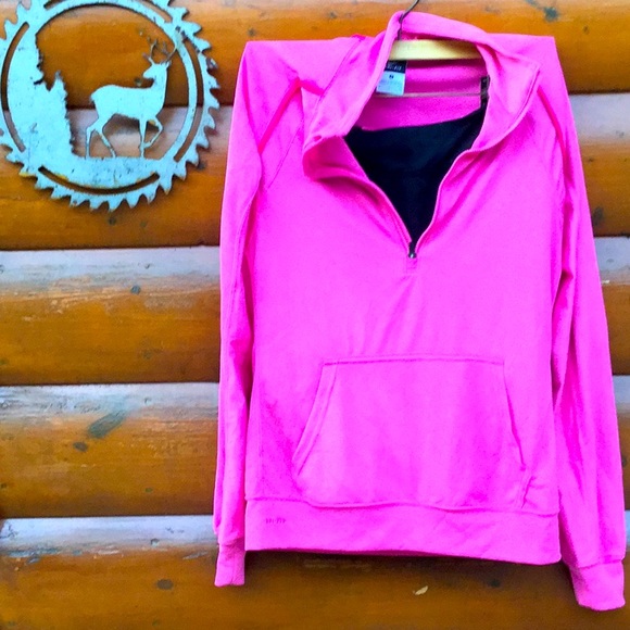 Nike Tops - 🎀  NIKE ATHLETIC JACKET DriFit PINK Pullover ZIP SZ Sm